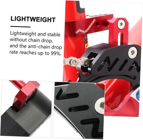 1Set Bike Chain Stabilizer Front Derailleur Guide for Single Disc Lightweight Durable Prevents Chain Drop Includes Sleeve Adapters for Versatile Fit in Saudi Arabia