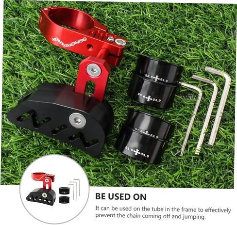 1Set Bike Chain Stabilizer Front Derailleur Guide for Single Disc Lightweight Durable Prevents Chain Drop Includes Sleeve Adapters for Versatile Fit in Saudi Arabia