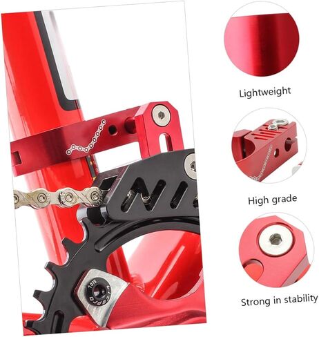 1Set Bike Chain Stabilizer Front Derailleur Guide for Single Disc Lightweight Durable Prevents Chain Drop Includes Sleeve Adapters for Versatile Fit in Saudi Arabia