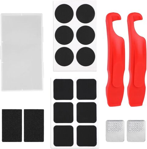 20pcs Bike Tire Repair Kit, Bicycle Inner Tube Puncture Patch Kits Includes 12 Tire Patches Filer Blade Tyre Lever & Sandpaper for Mountain and Road Bikes in Kuwait