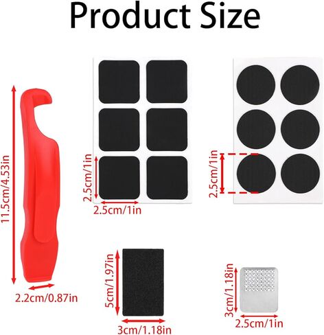 20pcs Bike Tire Repair Kit, Bicycle Inner Tube Puncture Patch Kits Includes 12 Tire Patches Filer Blade Tyre Lever & Sandpaper for Mountain and Road Bikes in Kuwait