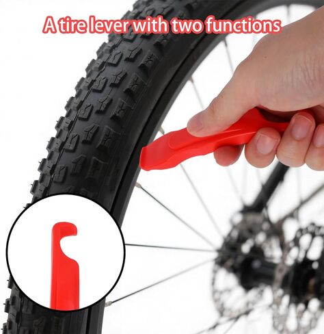 20pcs Bike Tire Repair Kit, Bicycle Inner Tube Puncture Patch Kits Includes 12 Tire Patches Filer Blade Tyre Lever & Sandpaper for Mountain and Road Bikes in Kuwait