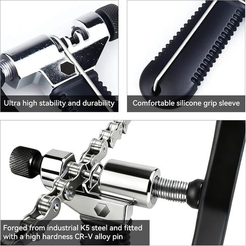 Bike Chain Breaker, Universal Road & Mountain Bicycle Chain Breaker Tool with Chain Hook, 3rd Generation Chain Tools for Routine Maintenance and Emergency Repair, Compact for Bike Bag in Saudi Arabia