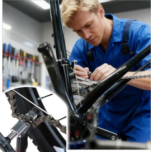 Bike Chain Breaker, Universal Road & Mountain Bicycle Chain Breaker Tool with Chain Hook, 3rd Generation Chain Tools for Routine Maintenance and Emergency Repair, Compact for Bike Bag in Saudi Arabia