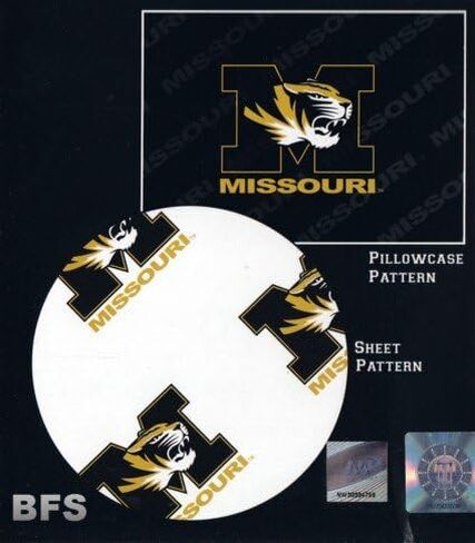 طقم ملاءة سرير توأم طويلة جدًا من Northwest Missouri Mizzou Tigers مع غطاء وسادة in Saudi Arabia
