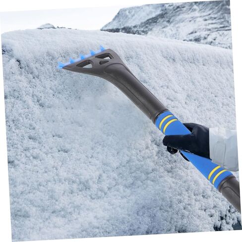 VANZACK 1pc Retractable Snow Shovel Three One Ice Scraper for Non-Slip Ergonomic Grip and Lightweight Snow Removal Tool for Winter Weather Preparedness in Saudi Arabia