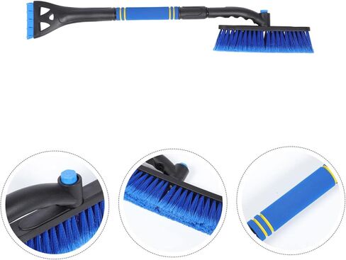VANZACK 1pc Retractable Snow Shovel Three One Ice Scraper for Non-Slip Ergonomic Grip and Lightweight Snow Removal Tool for Winter Weather Preparedness in Saudi Arabia