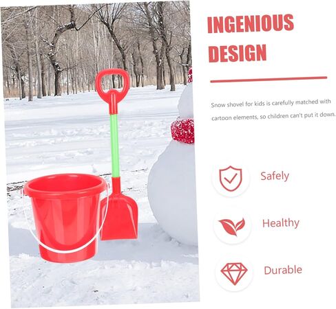 Vaguelly 1set Snow Set Includes Snow Shovel Bucket for Winter Sandbox Activities Lightweight Easy to Carry Random Color in Saudi Arabia