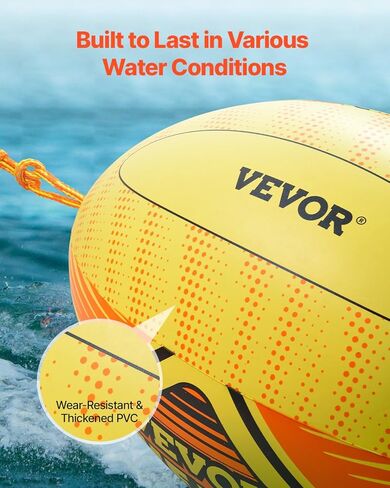 VEVOR Booster Ball, Towable Tube Rope Performance Ball, Thickened PVC Inflatable Booster Balls for Boating and Water Sports - with High Tensile Strength Rope and Speed Safety Valve in Kuwait