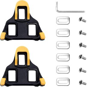 SPD-SL Pedal Cleats for Shimano SM-SH11 System Shoes Locking Cycling Road Bike Pedals Cleat 6 Degrees Float Yellow Indoor Outdoor Peleton Bicycle Clips in Saudi Arabia