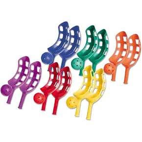 Champion Sports SBS1SET Scoop Ball Set, Plastic, Assorted Colors, 2 Scoops/1 Ball Per Set, 6 Sets in Kuwait