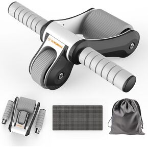 Portable Ab Roller Wheel with Knee Pad & Storage Bag, Foldable Design Quiet Wheels with Smooth Bearings, At Home Gym Travel for Strength Training in Saudi Arabia