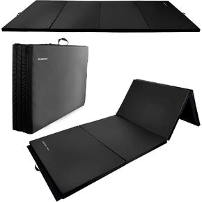 Fitvids Folding Exercise Gymnastics Mat 4'x​8'x2" Gym Workout Mat with Carrying Handles High-Density Anti-Tear Portable Fitness Aerobics Mats for Home Gym Yoga Pilates Tumbling MMA Core Training, Multiple Colors in Kuwait
