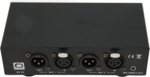 48V Phantom Power Supply, Microphone Phantom Power Supply with 2 XLR Cables, Support Dual Microphones, 48 V Phantom Power for Music Recording Equipment in Saudi Arabia