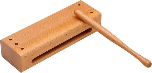 كتلة خشبية آلة موسيقية مع مطرقة كتل إيقاعية من الخشب الصلب مجموعة من 1 آلة إيقاع موسيقية من الخشب الصلب مثالية لفصول الإيقاع in Kuwait