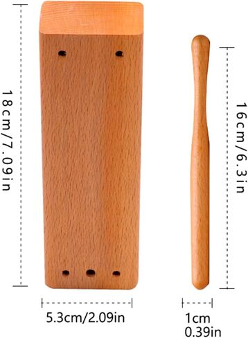 كتلة خشبية آلة موسيقية مع مطرقة كتل إيقاعية من الخشب الصلب مجموعة من 1 آلة إيقاع موسيقية من الخشب الصلب مثالية لفصول الإيقاع in Kuwait