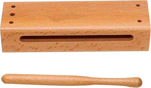 كتلة خشبية آلة موسيقية مع مطرقة كتل إيقاعية من الخشب الصلب مجموعة من 1 آلة إيقاع موسيقية من الخشب الصلب مثالية لفصول الإيقاع in Kuwait