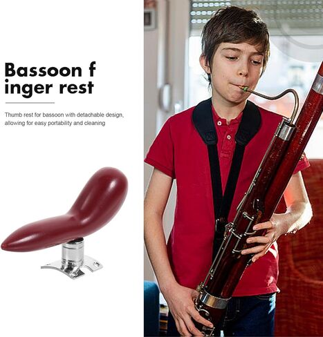 وسادة دعم إبهام الباسون المريحة مع قاعدة مطلية بالفضة قابلة للفصل ومسند إصبع خفيف الوزن على شكل طائر للعب مريح وحامل يد ثابت باللون الأحمر in Kuwait