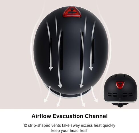 خوذة دراجة حصرية للبالغين، خوذة ركوب الدراجات قابلة للتعديل للرجال والنساء، خوذة دراجة معتمدة للسلامة للتنقل وركوب الدراجات على الطرق والتزلج مع ضوء خلفي قابل لإعادة الشحن عبر USB in Kuwait