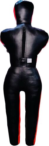 Wrestling Dummy Grappling Dummies - PU Leather BJJ Dummy Judo Karate Adult Jiu Jitsu Dummy - Un-Filled (Black PU Leather, 6ft / 72 inches) in Kuwait