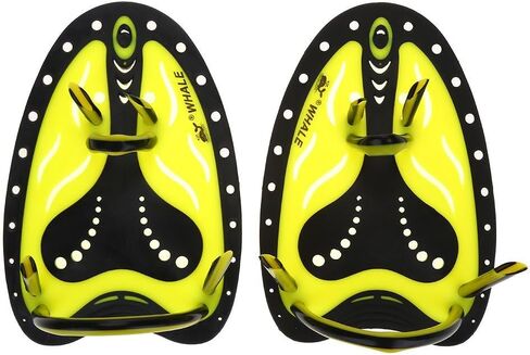 VGEBY Swimming Hand Paddles, Adjustable Diving Training Hand Fin Flippers Gloves Equipment(S-Yellow) Swim Paddles for Lap Swimming Swim Paddles Training in Saudi Arabia