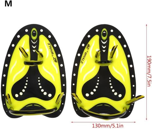 VGEBY Swimming Hand Paddles, Adjustable Diving Training Hand Fin Flippers Gloves Equipment(S-Yellow) Swim Paddles for Lap Swimming Swim Paddles Training in Saudi Arabia