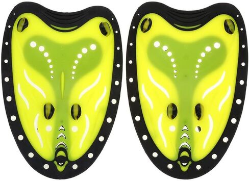 VGEBY Swimming Hand Paddles, Adjustable Diving Training Hand Fin Flippers Gloves Equipment(S-Yellow) Swim Paddles for Lap Swimming Swim Paddles Training in Saudi Arabia