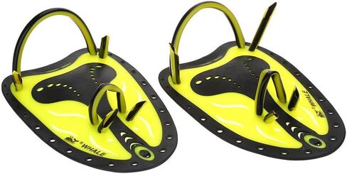 VGEBY Swimming Hand Paddles, Adjustable Diving Training Hand Fin Flippers Gloves Equipment(S-Yellow) Swim Paddles for Lap Swimming Swim Paddles Training in Saudi Arabia