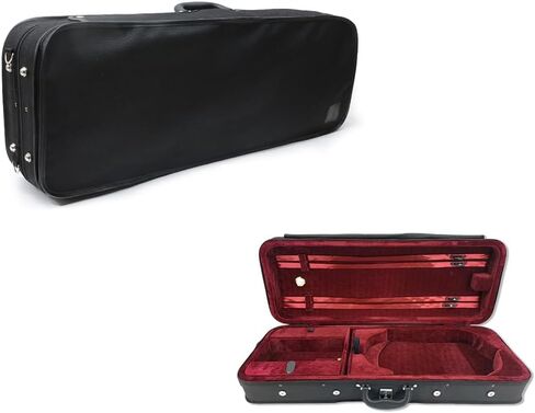 Viola Case for Adjustable size 15" to 16.5" Travel Hard Case,with Straps,Music sheet Bag,High-Density Foam Protection,zipper style (black) in Saudi Arabia