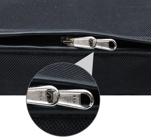 Viola Case for Adjustable size 15" to 16.5" Travel Hard Case,with Straps,Music sheet Bag,High-Density Foam Protection,zipper style (black) in Saudi Arabia