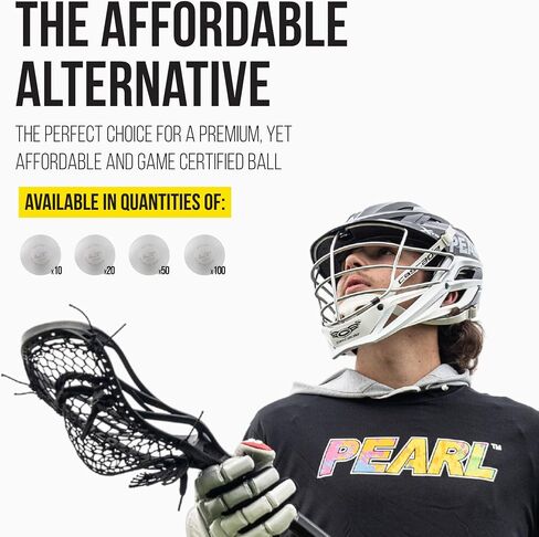 كرات لاكروس مزخرفة من Pearl LT من Guardian Innovations - معتمدة من SEI تلبي معايير NOCSAE للألعاب. كرات الألعاب الرسمية لأفضل برامج الرابطة الوطنية لرياضة الجامعات (NCAA) والبطولات والدوريات in Saudi Arabia