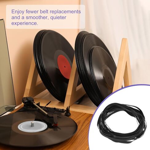 uxcell 20 Pcs Turntable Belt, Folded Length 110-145mm Rubber Belts Replacement Machine Recorder Rubber Belt Record Player Fit for All Kinds of Belt-Driven Turntables, Width 5mm in Saudi Arabia