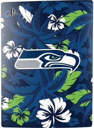 Skinit Decal Gaming Skin Compatible with PS5 Bundle - Officially Licensed NFL Seattle Seahawks Black & White Design in Saudi Arabia