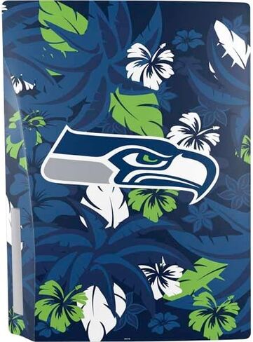 Skinit Decal Gaming Skin Compatible with PS5 Bundle - Officially Licensed NFL Seattle Seahawks Black & White Design in Saudi Arabia