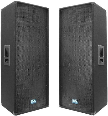 الصوت الزلزالي - SA-155T-PKG21 - زوج من مكبرات الصوت Dual15 PA/DJ مع كابلين مكبر صوت مقاس 25 بوصة - حزمة سماعات وكابلات PA مزدوجة مقاس 15 بوصة in Saudi Arabia