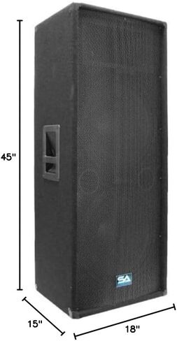الصوت الزلزالي - SA-155T-PKG21 - زوج من مكبرات الصوت Dual15 PA/DJ مع كابلين مكبر صوت مقاس 25 بوصة - حزمة سماعات وكابلات PA مزدوجة مقاس 15 بوصة in Saudi Arabia