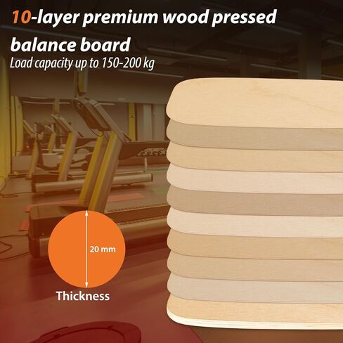 مدرب التوازن، مدرب التوازن لركوب الأمواج مع سدادات قابلة للتعديل - 3 خيارات مختلفة للمسافات، ألواح توازن خشبية، مدرب التوازن لركوب الأمواج، وتمارين اللياقة البدنية، والتدريب على الجليد in Kuwait
