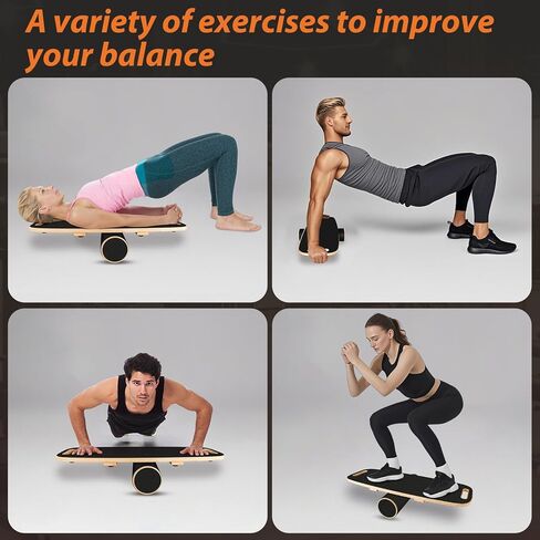 مدرب التوازن، مدرب التوازن لركوب الأمواج مع سدادات قابلة للتعديل - 3 خيارات مختلفة للمسافات، ألواح توازن خشبية، مدرب التوازن لركوب الأمواج، وتمارين اللياقة البدنية، والتدريب على الجليد in Kuwait