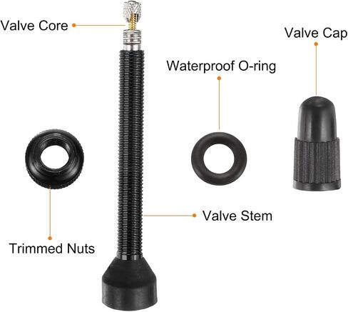 HARFINGTON 2pcs Tubeless Valve Stems 46mm Aluminum Alloy Tubeless Valve Super Light No Leak Durable Valve Stem Caps Multiple Color & Size Fit Most Bicycle Tubeless Rims Pair, Blue in Saudi Arabia