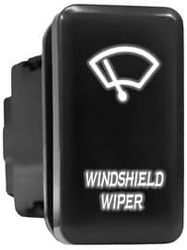 #US JENANI Windshield Wipers Blue LED Backlit Tall Button 1.54"x 0.83" (Fit: OTA) in Saudi Arabia