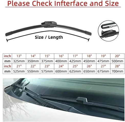 Premium Car Wipers Rubber for JX35 M25 M35 M37 - Front Blade Brushes & Accessories for Optimal Visibility(New Style 4 PCS,M35 (2006-2010)) in Saudi Arabia