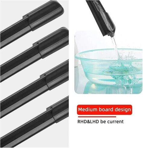 Premium Car Wipers Rubber for JX35 M25 M35 M37 - Front Blade Brushes & Accessories for Optimal Visibility(New Style 4 PCS,M35 (2006-2010)) in Saudi Arabia