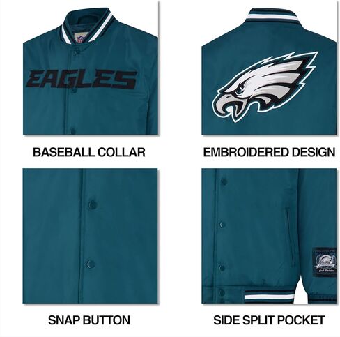 Ultra Game Adults NFL Official Smashing Records Satin Jacket in Saudi Arabia