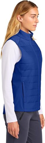 SPORT-TEK Women's Teknical Hybrid Vest | Lightweight Insulated Zip Up Vest, Water Repellent, Adjustable Hem, Zip Pockets in Saudi Arabia