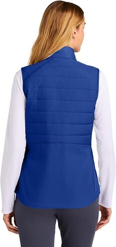 SPORT-TEK Women's Teknical Hybrid Vest | Lightweight Insulated Zip Up Vest, Water Repellent, Adjustable Hem, Zip Pockets in Saudi Arabia