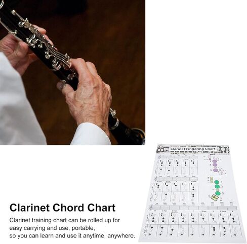 56×40cm Clarinet Accessories, Flute Accessories, Clarinet Book, Fingering Practice Chart, for Beginners, Teaching, Group Study in Saudi Arabia