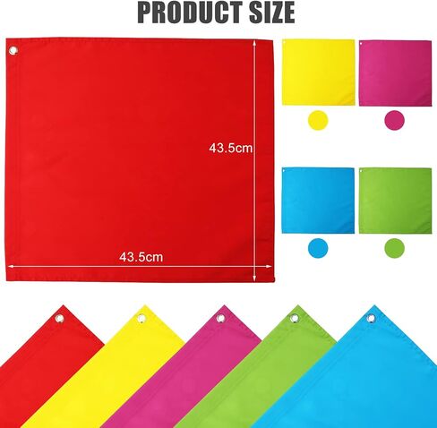 Generic Equestrian 5PCS Horse Training Flag, 5 Colors, 17.1x17.1 inches (flag), 63 inches (flagpole), Nylon, Horse Training Equipment in Saudi Arabia