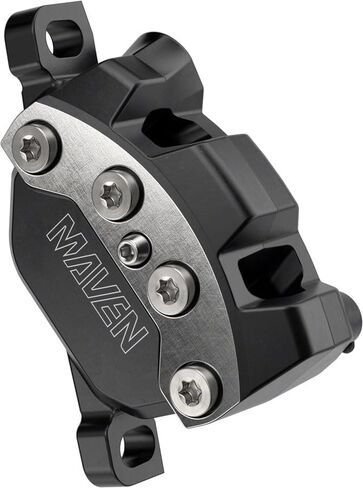 مجموعة ماسك الفرامل من SRAM Maven Ultimate - أمامي/خلفي، حامل عمود، 4 مكابس، فضي/أسود، A1 in Saudi Arabia