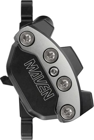 مجموعة ماسك الفرامل من SRAM Maven Ultimate - أمامي/خلفي، حامل عمود، 4 مكابس، فضي/أسود، A1 in Saudi Arabia