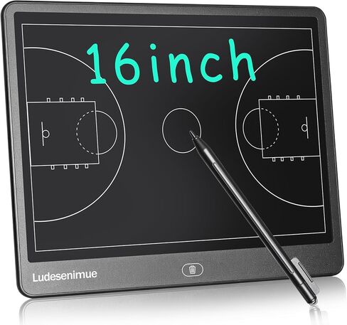 لوحة تدريب كرة السلة الإلكترونية - لوحة تكتيكات كرة السلة LCD مقاس 16 بوصة مع قلم ستايلس، أساسيات مدرب كرة السلة in Kuwait